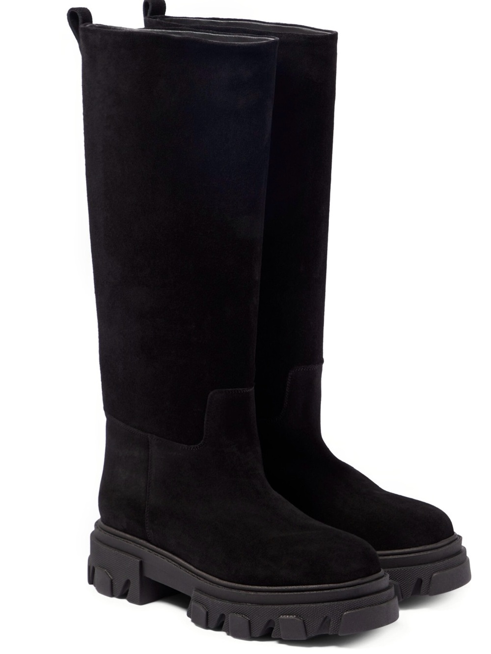 GIA BORGHINI X PERNILLE TEISBAEK BLACK SUEDE BOOTS
